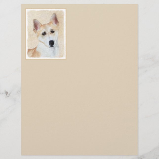 Canaan Dog Painting - Arte de Cachorro Original (Frente)