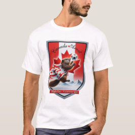 Canada Beaver Emblem Soccer Cup T-Shirt , Gift