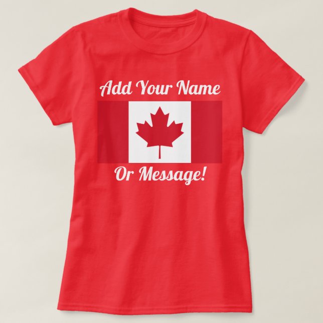 Canadá canadense Flag T-Shirt (Frente do Design)