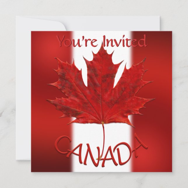 Canadá Convites Mapeamento Personalizado RSVP de C (Frente)