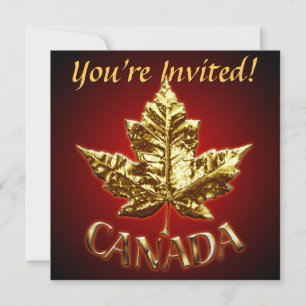 Canadá Convites para RSVP Dourado Personalizado do