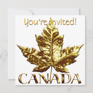 Canadá Convites para RSVP Dourado Personalizado do