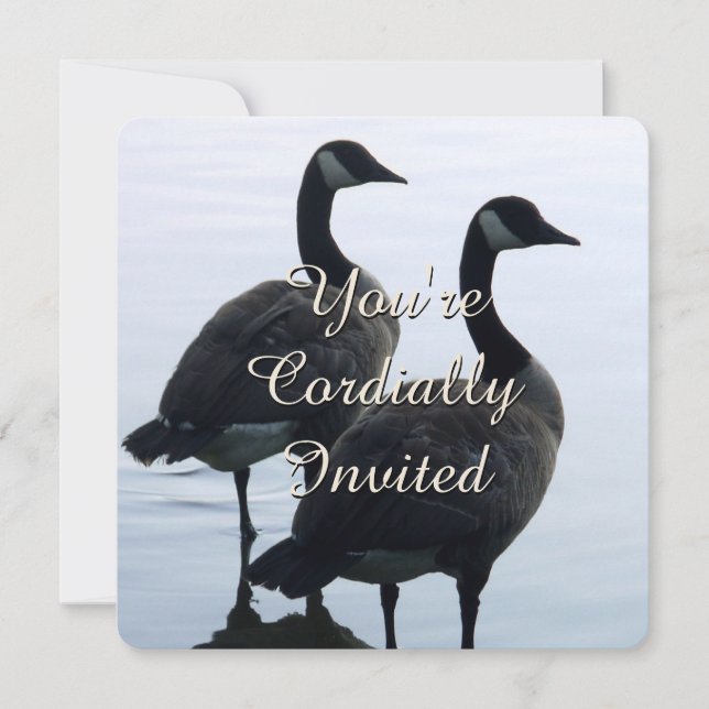 Canadá Convites personalizados RSVP de Ganso do Ca (Frente)