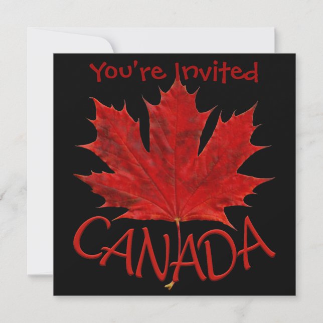 Canadá Convites Personalizados RSVP de Sinalizador (Frente)