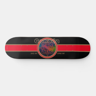 Canadá Desde 1867 Aurora (Preto) Skateboard
