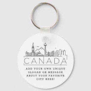 Canadá Estilizou o Chaveiro de Slogan Personaliza