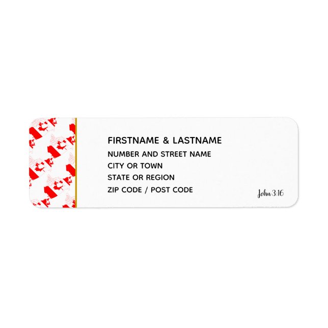 CANADÁ | Etiqueta de endereço para devolução do ad (Frente)