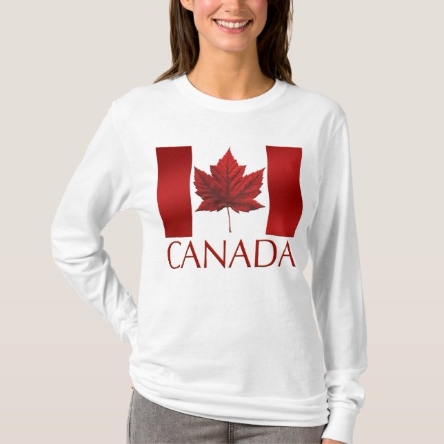 Canadá Flag Jersey T-shirts apresenta suvenir shir (Frente)