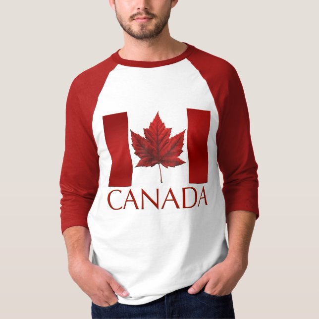 Canadá Flag Jersey T-shirts apresenta suvenir shir (Frente)