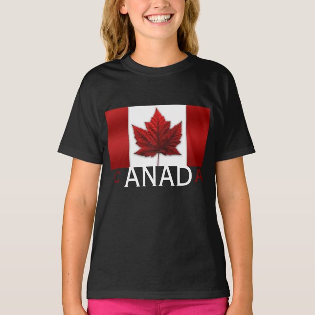 Canadá Flag Kid's T-Shirt Canada (Frente)