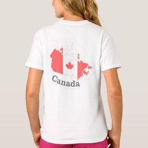Canadá Flag T-Shirt - Flat Sticker Design