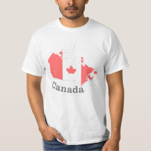 Canadá Flag T-Shirt - Flat Sticker Design