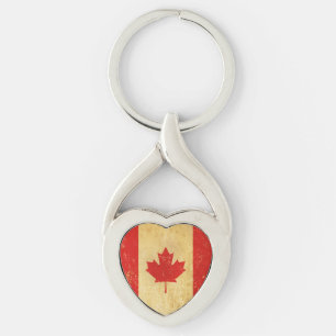 Canadá Flag Vintage Design Metal Chaveiro