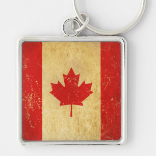 Canadá Flag Vintage Design Metal Chaveiro
