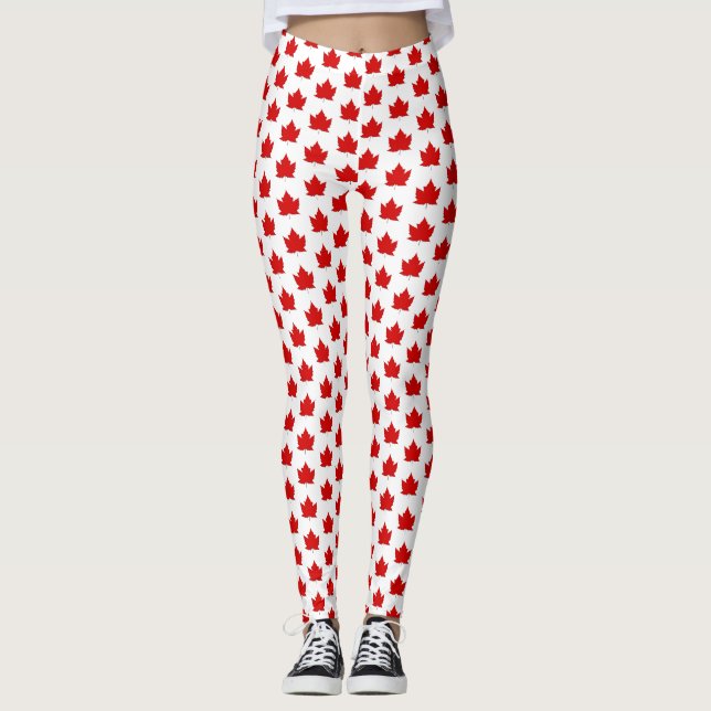 Canadá Leggings Canada Maple Leaf Souvenir Pants (Frente)