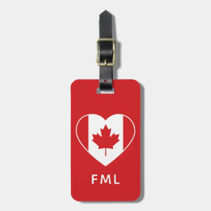 CANADA LOVE etiqueta de bagagem personalizada
