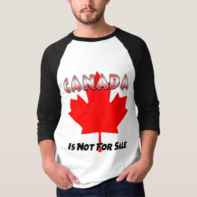 Canadá Não É Para Venda De Camisa De Capas Longa (Frente)