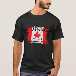 Canadá Nossa Casa Na Camisa Nativa Da Terra