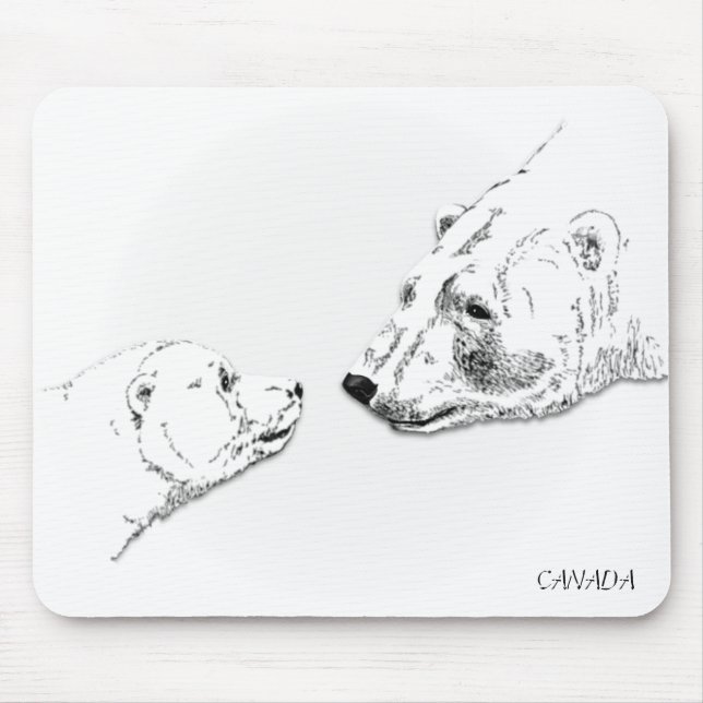 Canadá Polar Bear Mousepad Wildlife Art Mousepad (Frente)