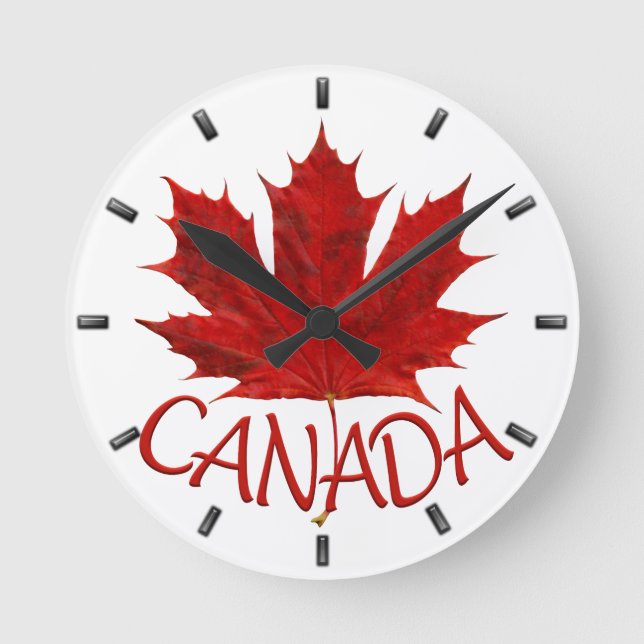 Canadá Relógio Canadá Bandeira Souvenir Wall Clock (Frente)
