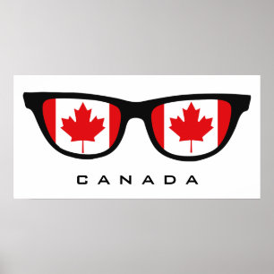 Canadá Shades de texto personalizado e poster de c