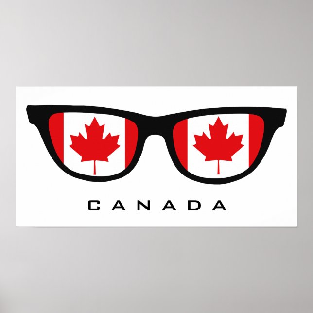 Canadá Shades de texto personalizado e poster de c (Frente)