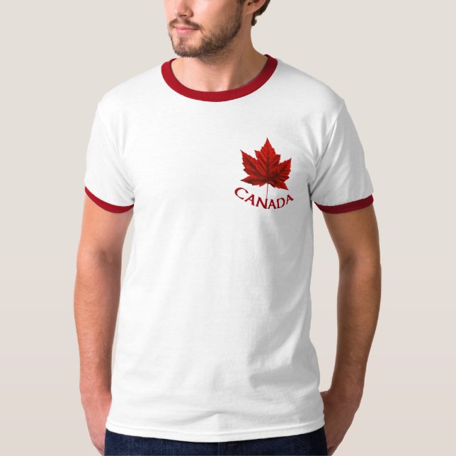 Canadá Shirts Canada Maple Leaf Jersey T-shirts (Frente)