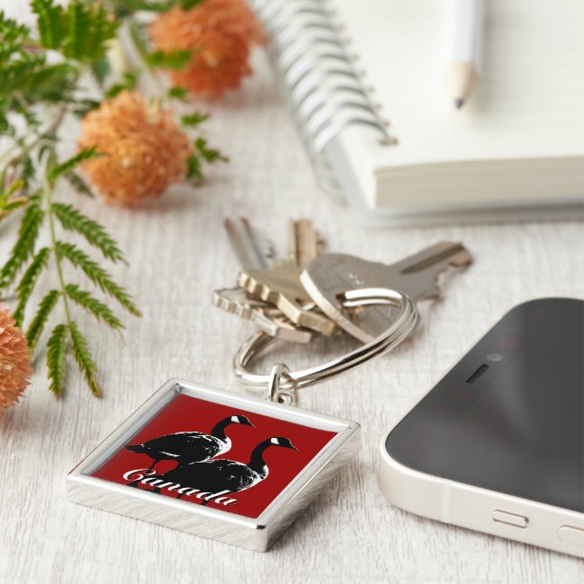 Canadá Souvenir Chaveiro Canadá Geese Keepsaame (Lateral)