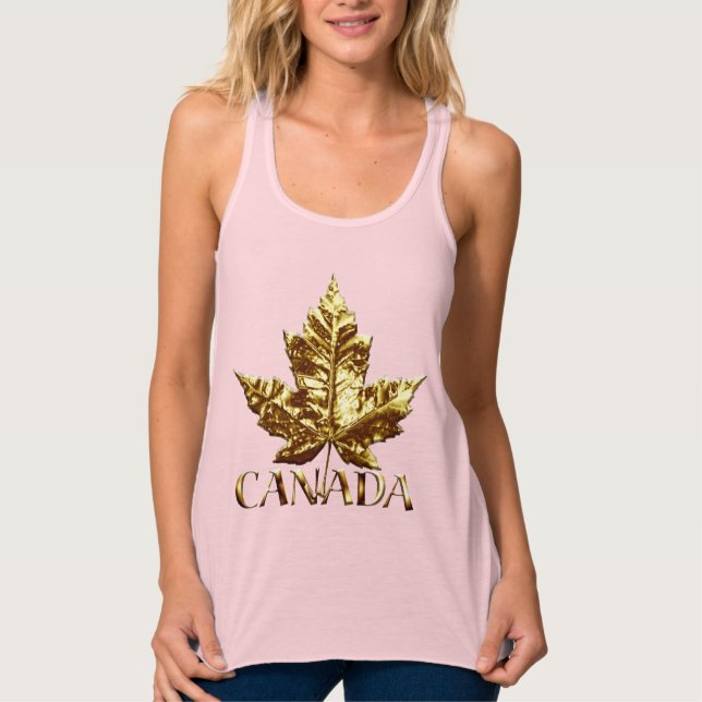 Canadá Souvenir Tank Top Dourado Medalhas Mulheres (Frente)
