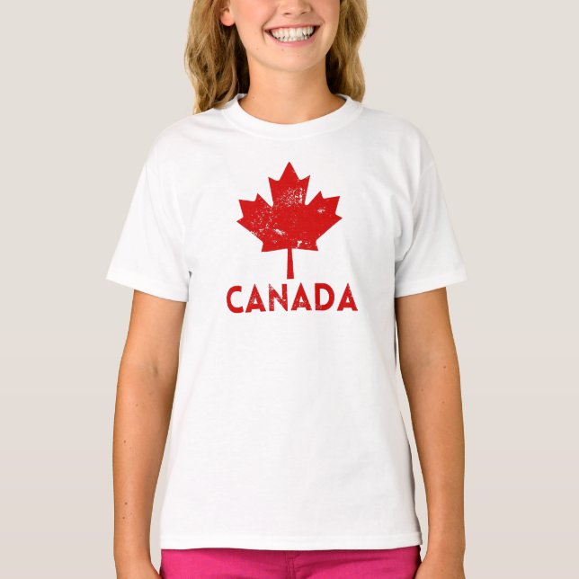 Canadá Souvenir Vintage T-Shirt (Frente)