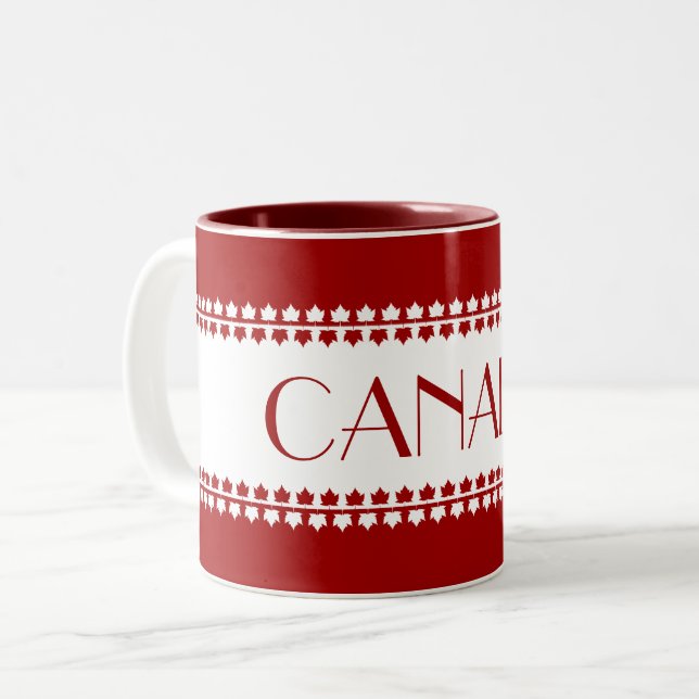 Canadá Souvenir Xícara de Café Personalizada Canad (Frente Esquerda)