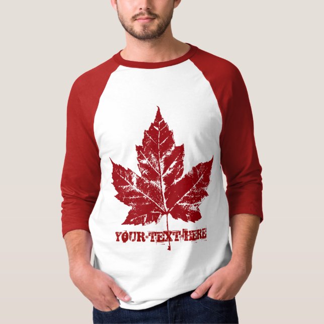 Canadá T-Shirt Canadá Mapear Camisa Folha (Frente)