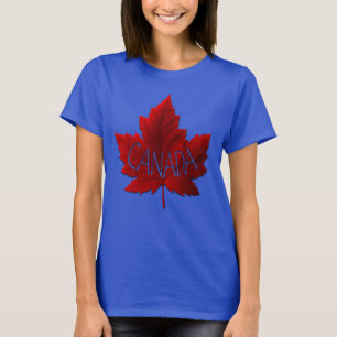 Canadá T-Shirts Canadá Mapear Camisa Folha Orgâ