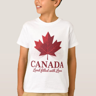 Canadá – Terra Cheia de Amor Camiseta De Coração
