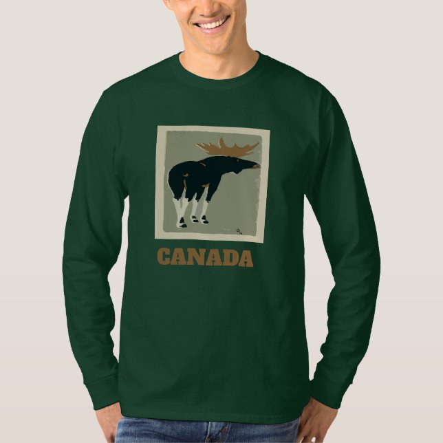 Canadá, texto de edição mose, T-Shirt (Frente)