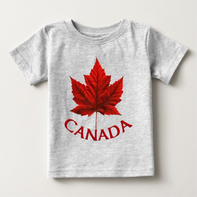 Canada Toddler T-Shirt Red Maple Leaf Baby Shirt (Frente)