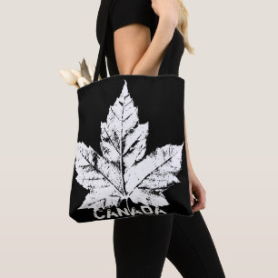 Canada Tote Bags Retro Canada Mapeia Bolsas Folhas