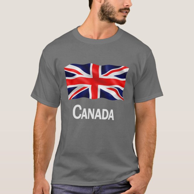 Canadá Union Jack - t-shirt escuro básico (Frente)