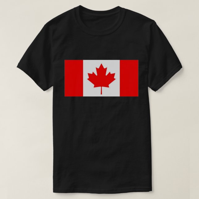 Canadense Flag Red White Maple Leaf T-Shirt (Frente do Design)