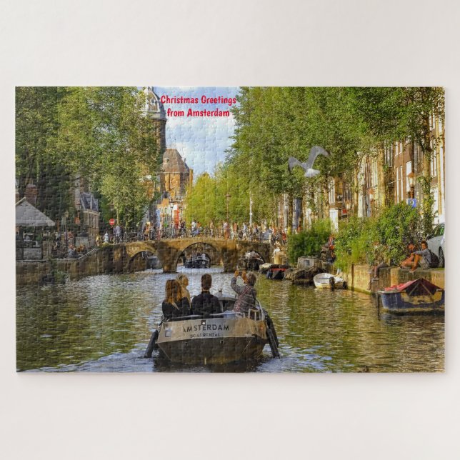 Canais de Amsterdã. Quebra-cabeça (Horizontal)