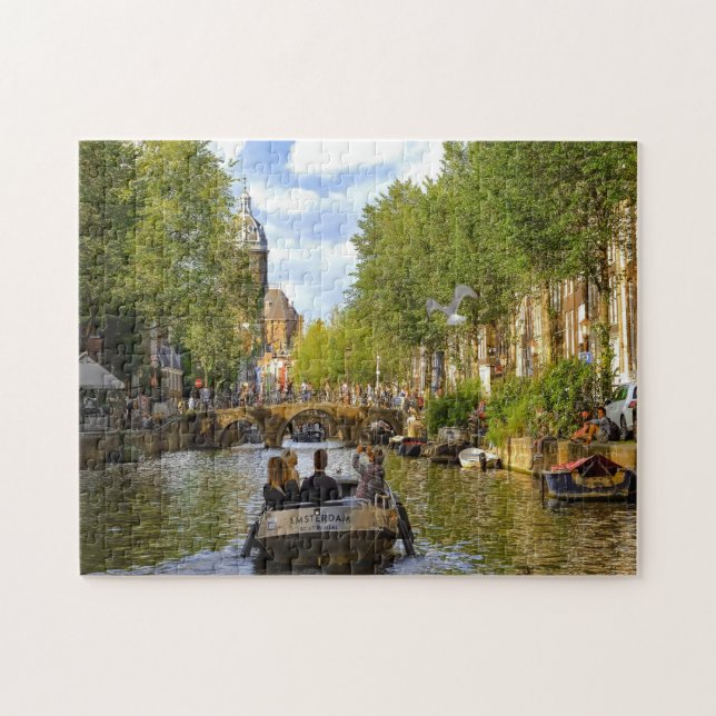 Canais de Amsterdã. Quebra-cabeça (Horizontal)