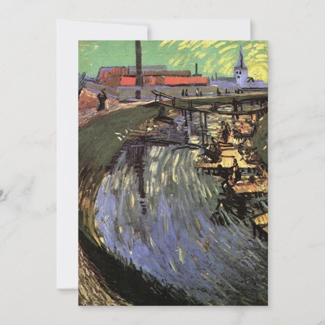 Canal com Mulheres Lavando por Vincent van Gogh (Frente)