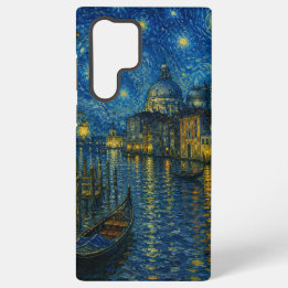 Canal de Veneza à Noite Inspirado em Van Gogh