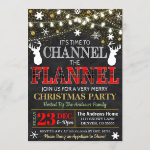 Canal o Convite de Natal Flannel