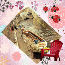 Canal Ride Boat Scenere Água Decorativa Arte