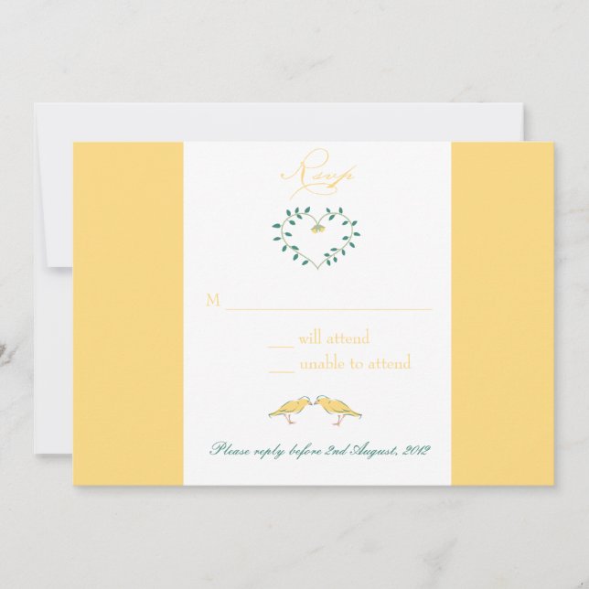 Canário - cartões rsvp (Frente)