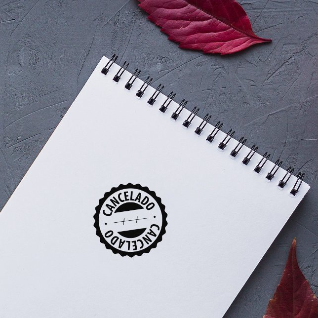 Cancelado, Carimbo de Borracha Português (Criador carregado)