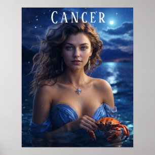 Cancer astrológica fêmea Poster