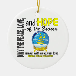 Cancer Bladder Natal 3 Ornamentos do Globo de Neve