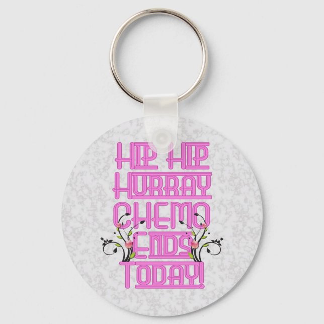 Cancer Chemo Survivor Pink Key Chain Fob Chaveiro (Frente)